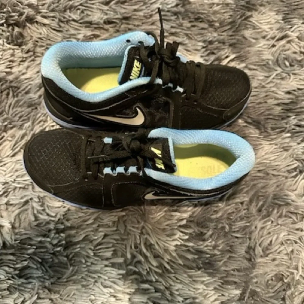 Nike Black and Light Blue Athletic Shoes